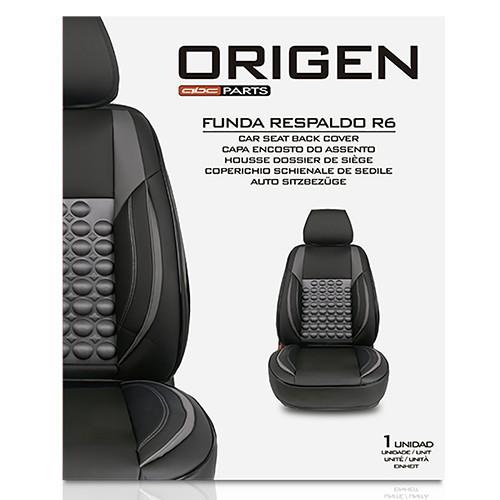 Origen CS6 ORG80125 Funda Respaldo Ergonómico Negro-Gris Ajuste Universal Fácil Instalación Polyester PVC Foam 6mm