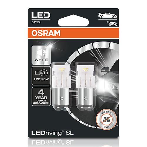 Osram LEDriving 7528DWP-02B - Bombilla LED 2W 12V BAY15D Blanco 6000K para P21/5W - Compatible con faros y pilotos de vehículos