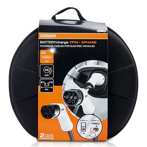 OSOCC Cable de Carga para Coche Eléctrico Tipo 2, 32A 3 Fases, 7.4 kW, Compatible con Vehículos Eléctricos, Modelo OSOCC23P05