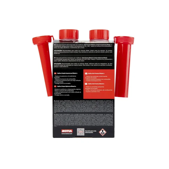 Motul Kit Pre ITV Diesel CS6 ZMTL111259 Limpiador Inyectores y Anti-Humo para Motores Diesel