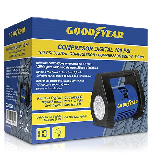 Abc Compresor de Neumáticos Digital 100PSI 12V CS4