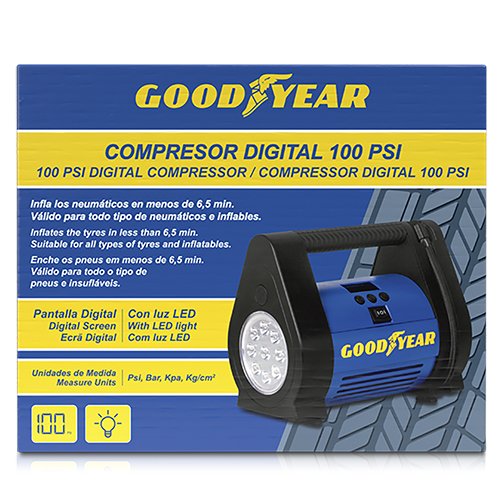 Abc Compresor de Neumáticos Digital 100PSI 12V CS4