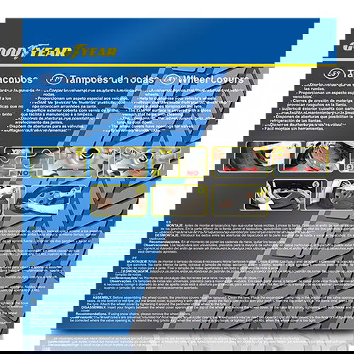 Abc GOD9062 Tapacubos Imola Negro 14" Juego de 4 para Llantas de Acero, Barniz Brillo, Montaje sin Herramientas, Antirrayaduras