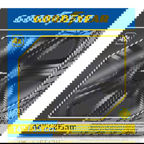 Abc GOD9062 Tapacubos Imola Negro 14" Juego de 4 para Llantas de Acero, Barniz Brillo, Montaje sin Herramientas, Antirrayaduras