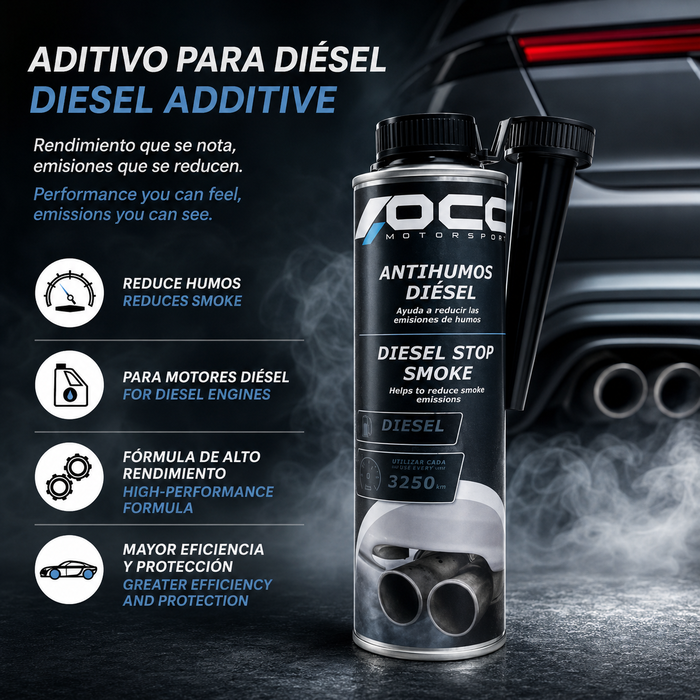 Occ Motorsport Antihumos Diesel para Motor, Limpia Combustión y Reduce Emisiones, Referencia OCC49005