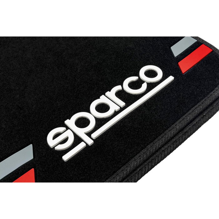 Sparco Alfombra Moqueta Roja con Detalles en Goma
