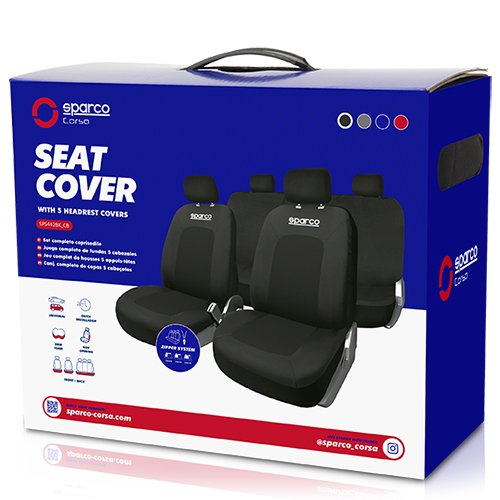 Sparco Juego de Fundas Sport Negro