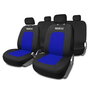 Sparco Cs6 SPCS442BL Juego de Fundas Asiento Coche Sport Negro-Azul Universal Lavables 5 Cabezales Traseros con Cremalleras