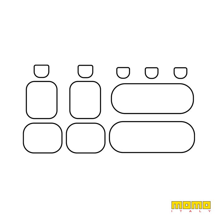 Fundas para Asientos de Coche MOMO MOMLSC021BG Negro Negro/Gris 11 Piezas Fundas para Asientos de Coche MOMO MOMLSC021BG Negro Negro/Gris 11 Piezas