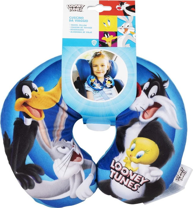Licensing I37Talla M CZ10977 Almohada de Viaje para el Cuello Niños Disney/Looney Tunes Talla M