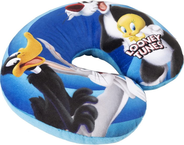Licensing I37Talla M CZ10977 Almohada de Viaje para el Cuello Niños Disney/Looney Tunes Talla M