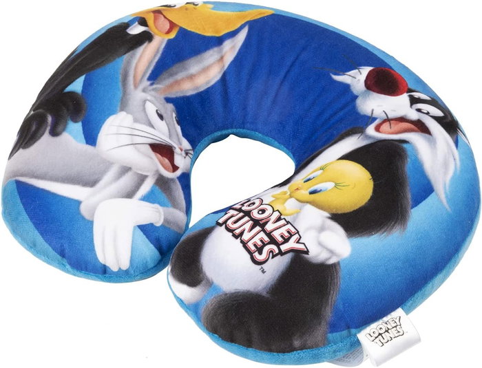 Licensing I37Talla M CZ10977 Almohada de Viaje para el Cuello Niños Disney/Looney Tunes Talla M