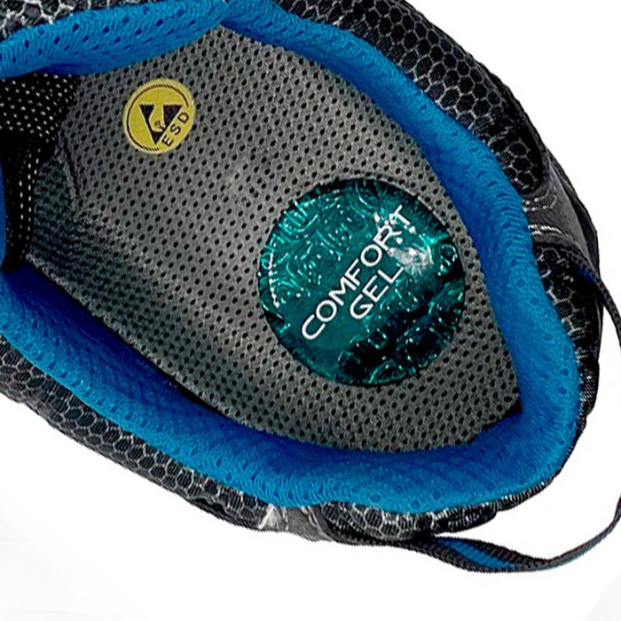 OMP Meccanica Zapatillas de Trabajo Seguridad S1P SRC ESD Pro Sport Gris Azul Talla 42