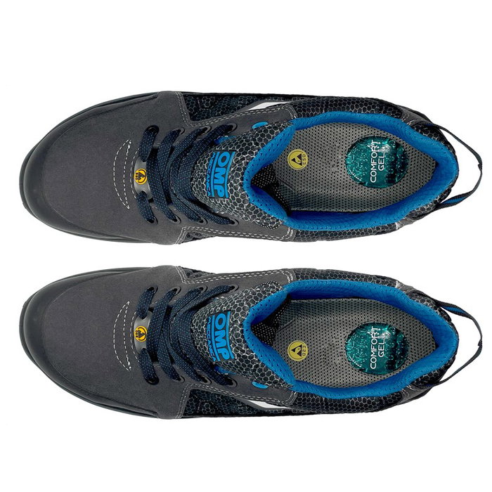 OMP Meccanica Zapatillas de Trabajo Seguridad S1P SRC ESD Pro Sport Gris Azul Talla 42