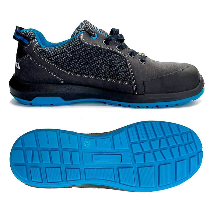 OMP Meccanica Zapatillas de Trabajo Seguridad S1P SRC ESD Pro Sport Gris Azul Talla 42