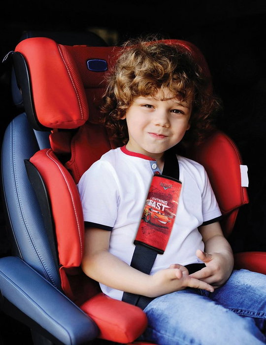 Disney Cinturón Coches Blandos CZ10263 Personalizado con Gráficos Nuevos y Llamativos Certificado Según Normativa Europea 50% Poliéster 50% Poliuretano Lavable