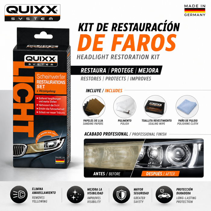 Quixx Kit de Restauración de Faros Quixx Kit de Restauración de Faros