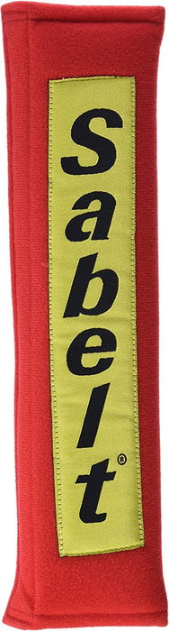 Sabelt SB450040/S Almohadillas de Velcro para Cinturón de Seguridad de Coche, 2 Pulgadas, Rojo, Felpa Suave y Cómoda