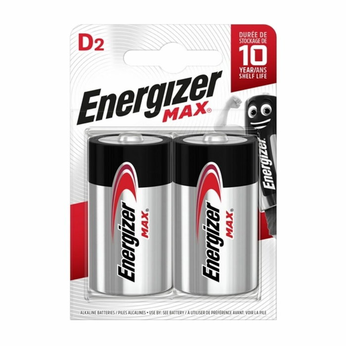 Energizer MAX Batería Alcalina D de un solo uso, 2 unidades Energizer MAX Batería Alcalina D de un solo uso, 2 unidades