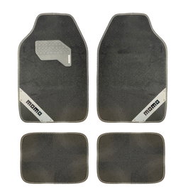 Momo Set Completo 4 Piezas Alfombras Universales Negro-Blanco MOMLCM012BW