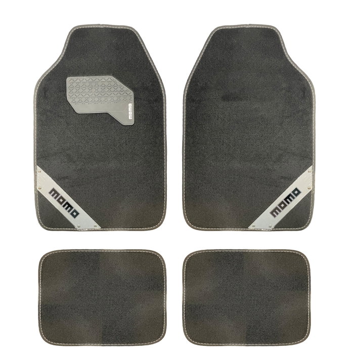 Momo Set Completo 4 Piezas Alfombras Universales Negro-Blanco MOMLCM012BW