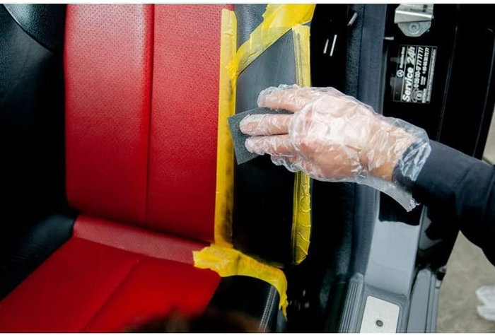 Quixx Reparador de Cuero y Vinilo QQ10259 para Interior de Automóvil: Elimina Desgaste, Arañazos y Agujeros