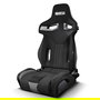 Sparco R333 Asiento Reclinable Deportivo Negro-Gris S009011NRGR - Para Calle, Track Day y Sim Racing