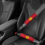 Momo Set de 2 Almohadillas para Cinturón de Seguridad Rojo/Amarillo