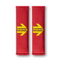 Momo Set de 2 Almohadillas para Cinturón de Seguridad Rojo/Amarillo