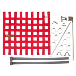 Schroth SH09543-2 Red de Ventana Rojo 400x405mm para Coches 4 Puertas y Compactos Homologada FIA NASCAR SFI
