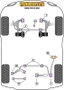 Powerflex Silentblock Delantero Triángulo Trasero Anti Lift y Caster Offset Black Series