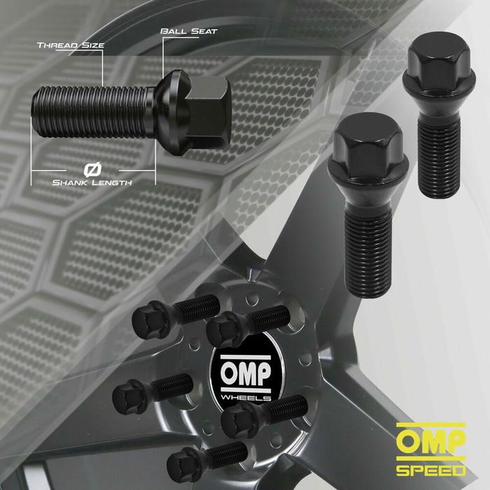Kit de tornillos OMP OMPS09571401 M14 x 1,50 4 uds Kit de tornillos OMP OMPS09571401 M14 x 1,50 4 uds