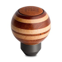 Momo Pomo MOMPOTARGAWOOD0 de Madera para Cambio de Marchas Esférico Targa con Inserción de Cuero Hecho a Mano