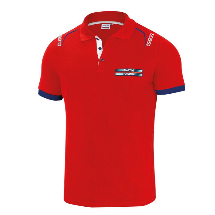 Polo de Manga Corta Hombre Sparco Martini Racing Rojo (Talla M) Polo de Manga Corta Hombre Sparco Martini Racing Rojo (Talla M)