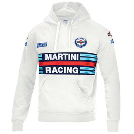 Sparco S01279MRBI2M Sudadera con cremallera Martini-R Talla M Blanco Algodón