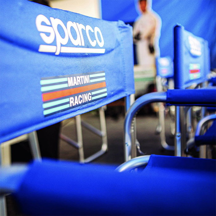 Sparco Silla Plegable Martini Racing Edición Especial S0990058MR Portátil para Automovilismo Sparco Silla Plegable Martini Racing Edición Especial S0990058MR Portátil para Automovilismo