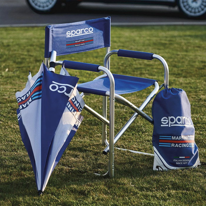 Sparco Silla Plegable Martini Racing Edición Especial S0990058MR Portátil para Automovilismo Sparco Silla Plegable Martini Racing Edición Especial S0990058MR Portátil para Automovilismo