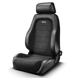 Sparco Asiento Deportivo GT Negro Reclinable S009012NR - Para Street, Tuning y Track Day