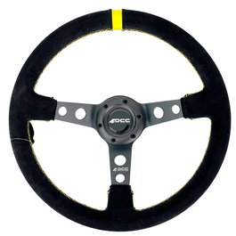 Occ Motorsport Volante Track Semidesplazado Piel Vuelta Brazos Negros
