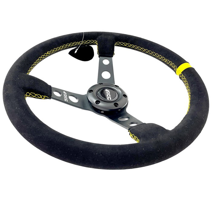 Occ Motorsport Volante Track Semidesplazado Piel Vuelta Brazos Negros