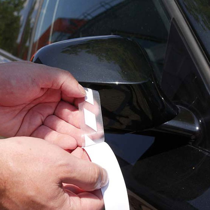 Foliatec FO34481 Pegatinas para Espejos Retrovisores Laterales con Bandas de Pin Negro, Personalización Deportiva Carrocería y Llantas