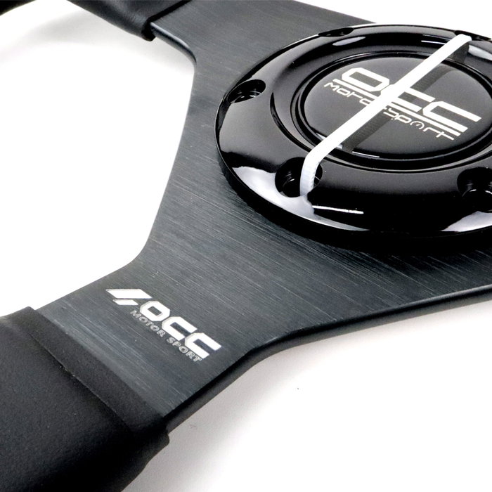 Occ Motorsport Volante Plano Mod. Classic Piel de Nappa Brazos Negros