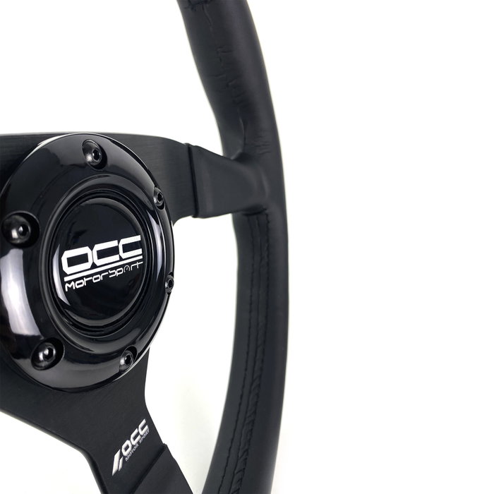 Occ Motorsport Volante Plano Mod. Classic Piel de Nappa Brazos Negros