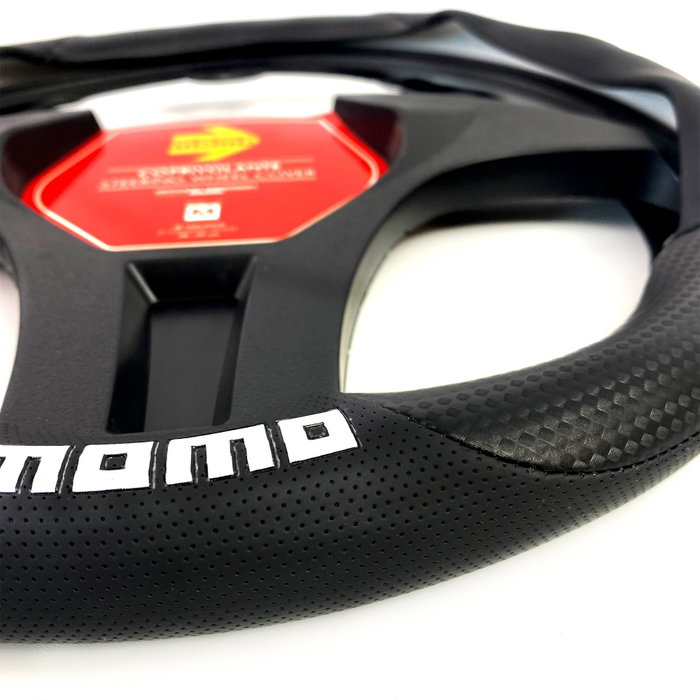 Momo Funda de Volante Tuning Universal Negro 38-39cm