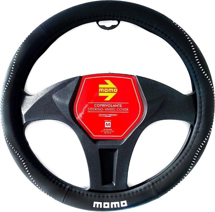 Momo Funda de Volante Street Universal Negro y Gris 38-39cm Momo Funda de Volante Street Universal Negro y Gris 38-39cm