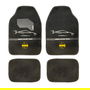 Momo Set Completo 4 Piezas Alfombras Universales Negro y Blanco MOMLCM4A7BW para Coche Poliéster Protección y Seguridad