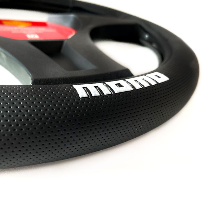 Momo Funda Volante Elegant Universal Negro y Gris 38-39 cm MOMLSWC010BG