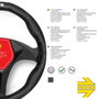 Momo Funda de Volante Comfort Universal Negro y Gris 38-39cm