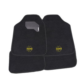 Momo Set Completo 4 Piezas Alfombras Universales Negro-Amarillo MOMLCM015BY