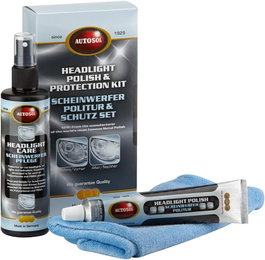 Autosol Kit De Protección Y Pulido De Faros 75 mL 200 mL Paño SOL01000008 - Restauración y Acabado Cuidado para Superficies Envejecidas